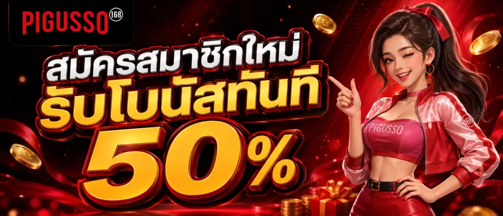 สมัครสมาชิกใหม่รับโบนัสทันที 50 % (2)